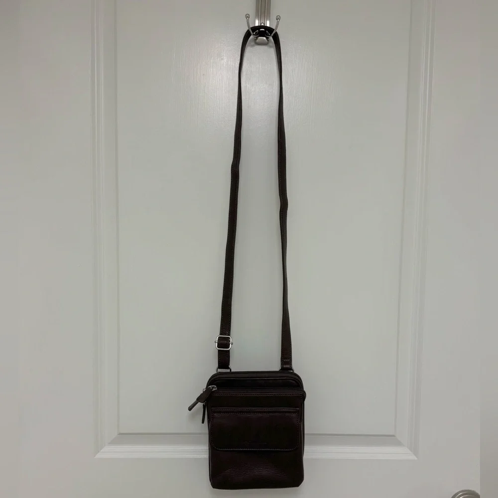 Fossil Brown Leather Crossbody Bag - Picture 2 of 5